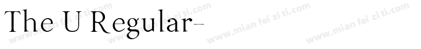 The U Regular字体转换